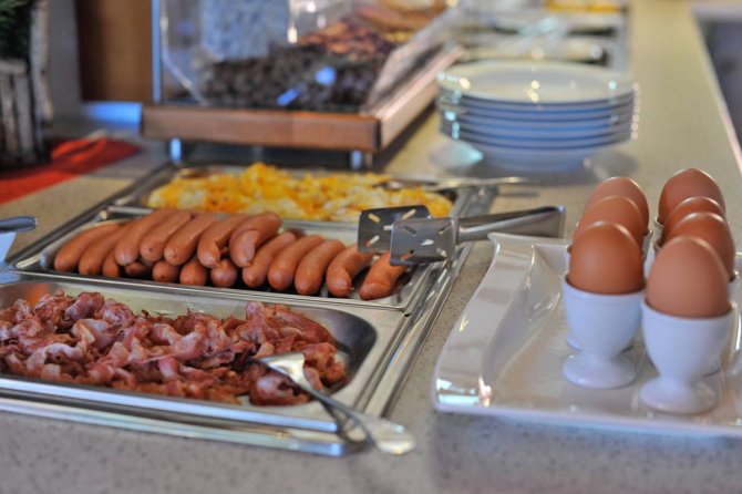Großzügiges Frühstücksbuffet